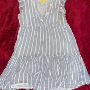 Roller Rabbit Grey and White Striped Dress